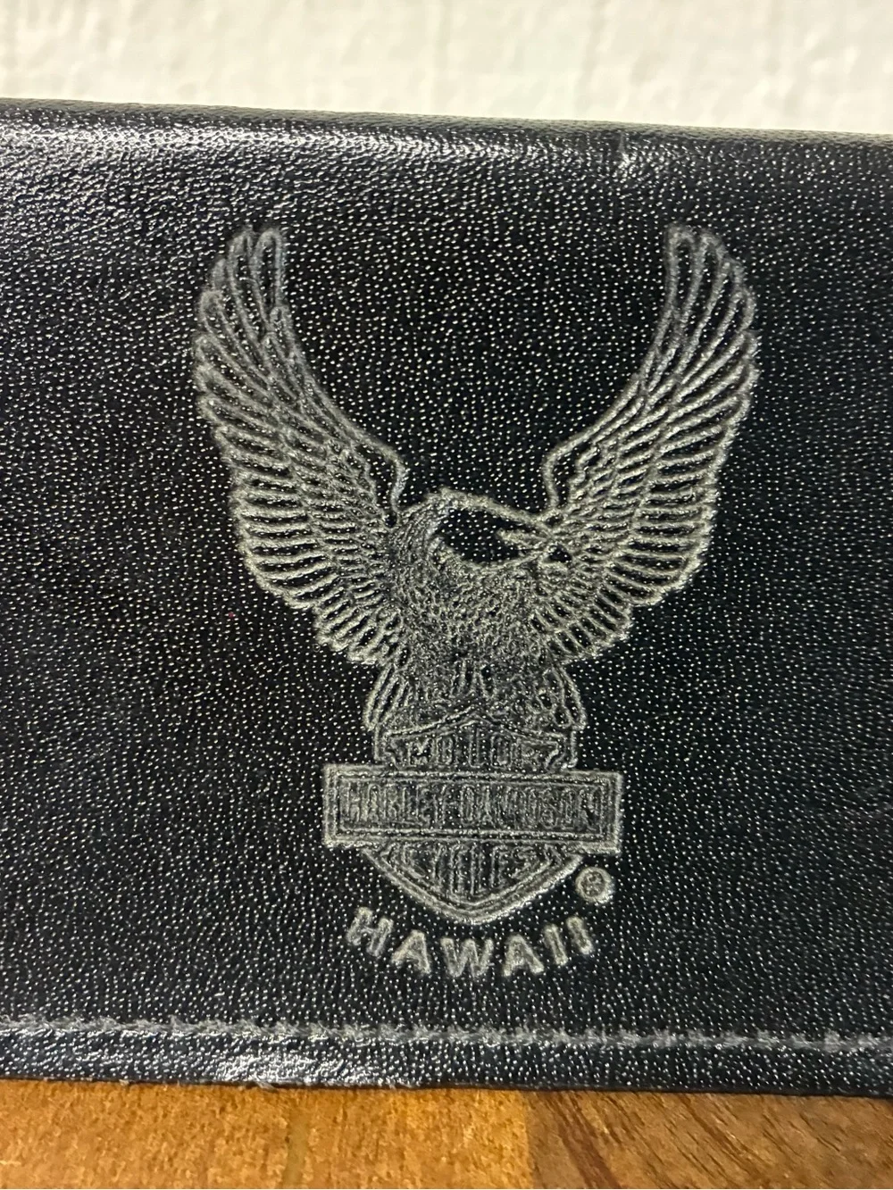 Harley-Davidson Men’s Black Leather Wallet - Hawaii Edition Made in USA